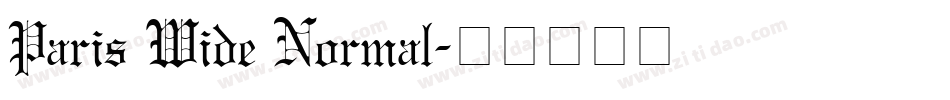 Paris Wide Normal字体转换